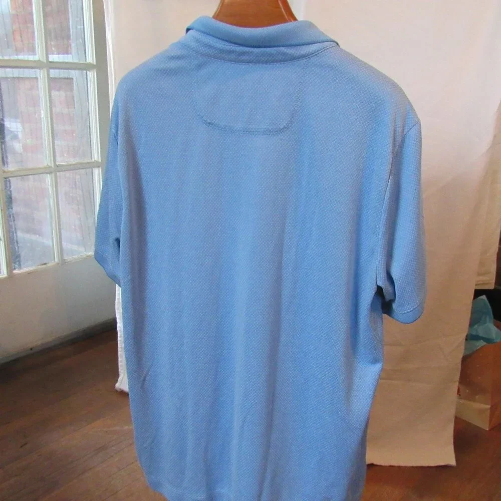 Tommy Bahama Blue IslandZone Polo Size Large(?) Tencel/Coolmax Blend - Picture 4 of 14